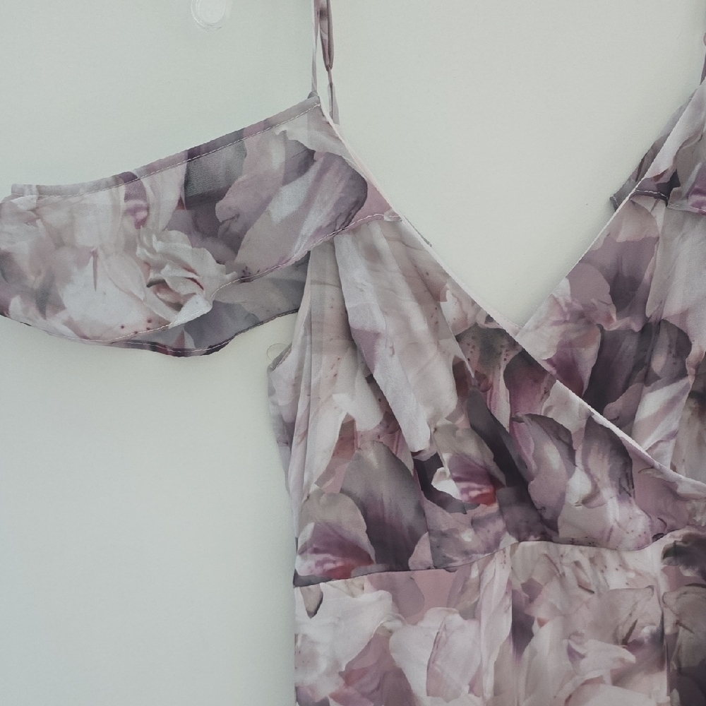 Vintage Le Chateau Floral Wrap Dress - Picture 3 of 9